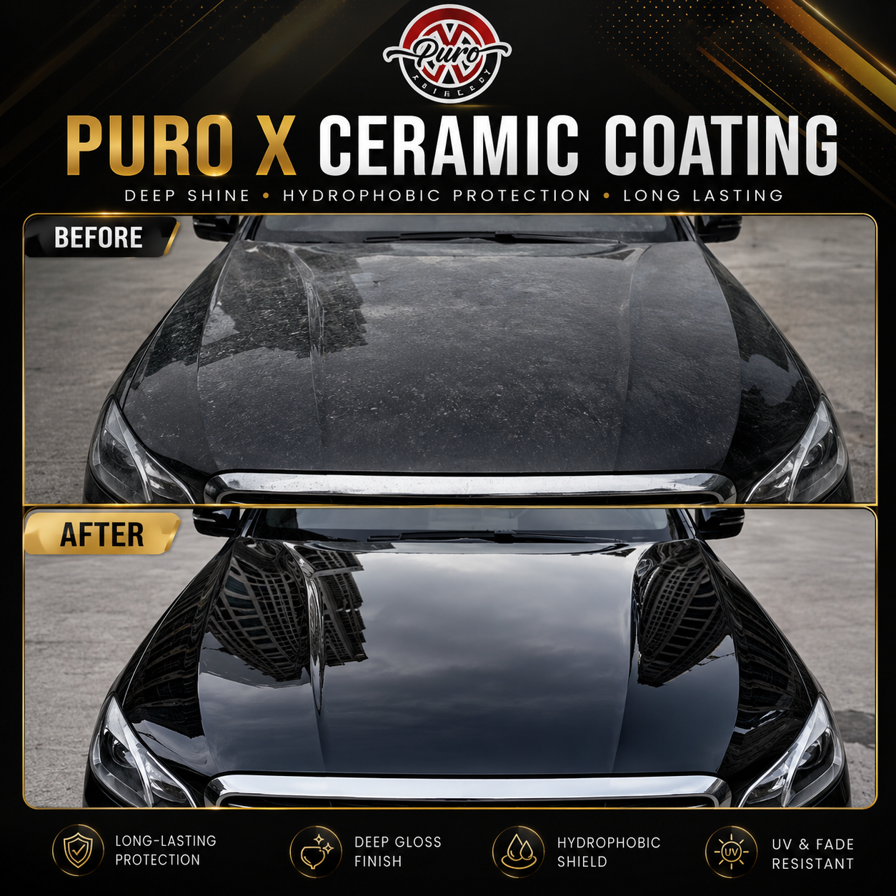 Ultimate Ceramic Coating Spray + FREE 340 GSM Microfibre Cloth